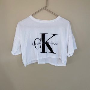 Calvin Klein white crop top size XS